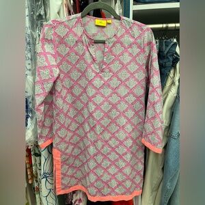 Roberta Roller Rabbit Tunic Dress Pink 3/4 Sleeve Womens XS